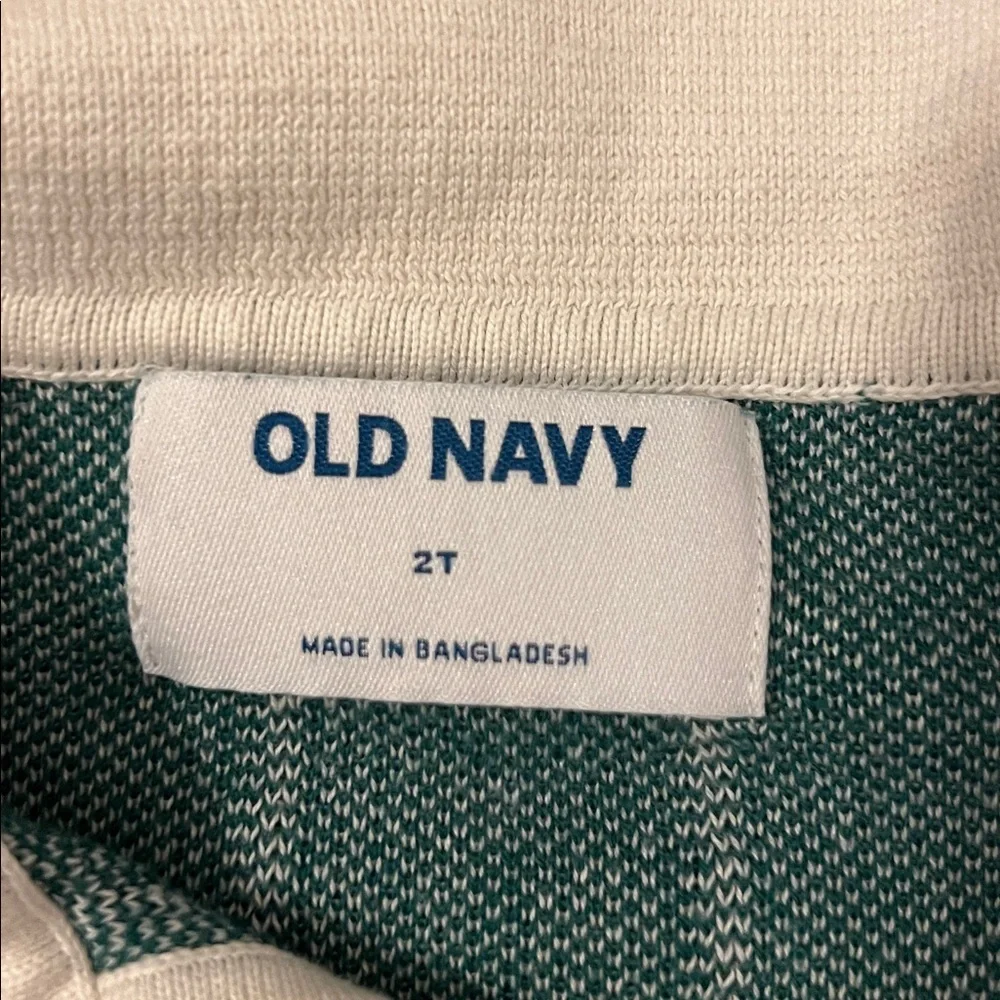 Old Navy Green Striped Boys Sweater
